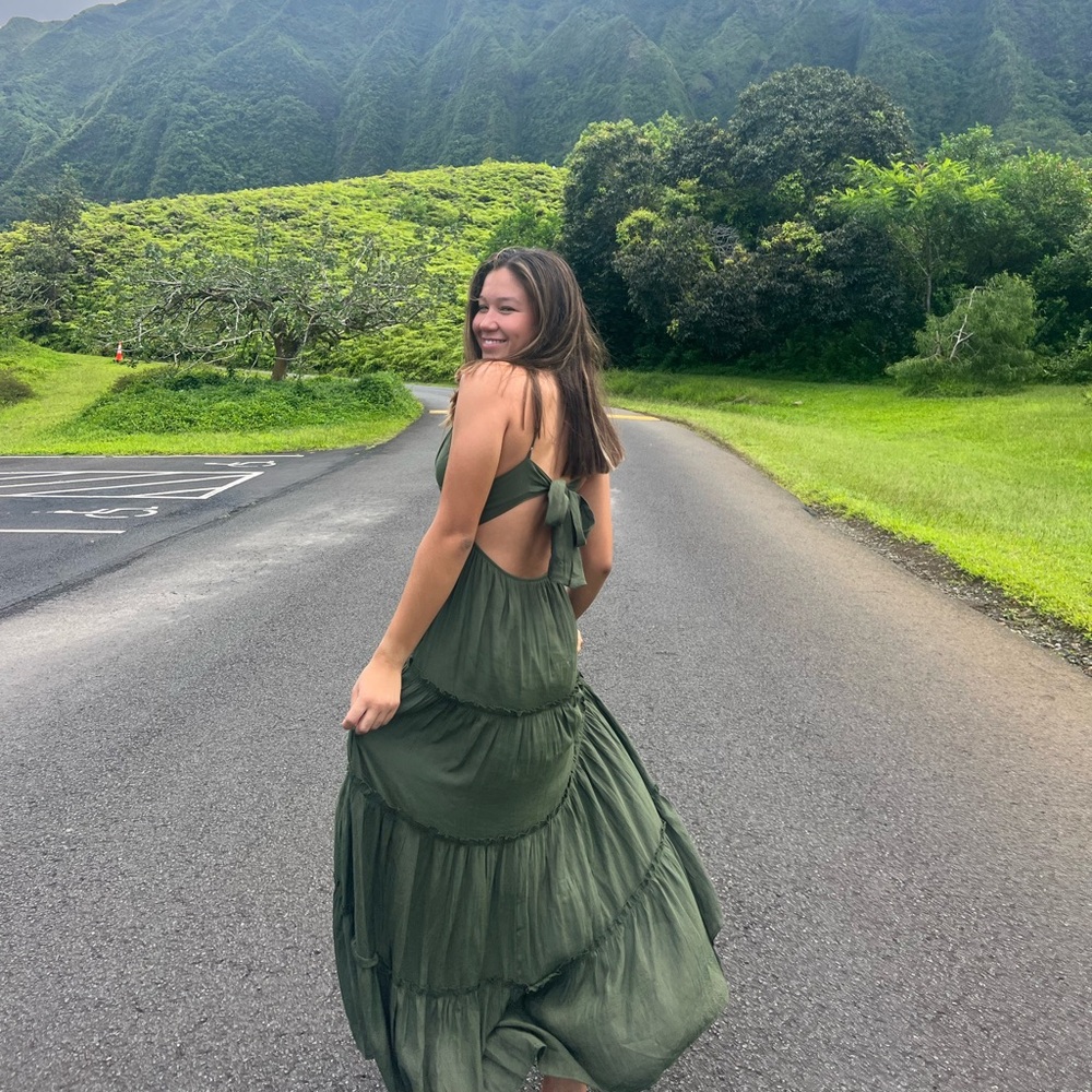 Altar’s State Summer Dress Long Green